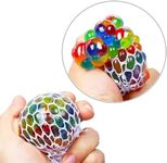 Soft Squishy Stress Ball for Kids - Squeeze Toy for Pressure Relief, Anti-Stress, Anti-Anxiety, Multicolor Magic Mesh Ball | Perfect Return Gift (Pack of 2)