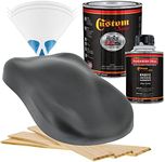 Custom Shop - Charcoal Gray Firemist - Hot Rod Flatz Flat Matte Satin Urethane Auto Paint - Complete Quart Paint Kit - Professional Low Sheen Automotive, Car Truck Coating, 4:1 Mix Ratio