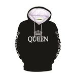 picontshirt 100% Cotton Heavyweight Queen Hoodies for Women King and Queen Matching Hoodies for Couples XL