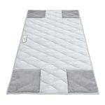 Paw Inspired PopCorner Guinea Pig Cage Liners | Washable Fleece Bedding or Pet Bed Mat for Small Animals | Super Absorbent Pee Pad with Reinforced Corners and Waterproof Bottom (Midwest, Light Gray)