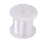 DIY Crafts 1 Roll, Fishing Line, Clear Invisible Craft Nylon Thread Monofilament Fishing Line Bead String Cord for Gemstone Jewelry DIY Making Bracelet Hanging Decoratio(1 Roll, Fishing Line)