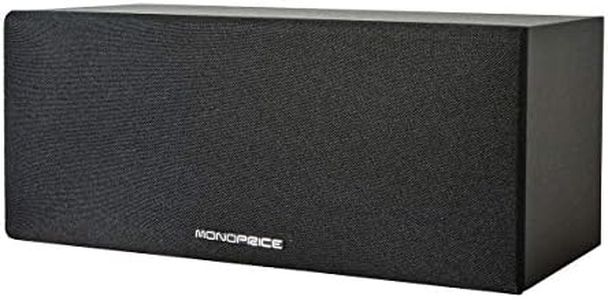 Monoprice Premium Home Theater Center Channel Speaker - 3 Inch Mid-Range Driver, 8 Ohms, 100 Watts, Wall Mountable, Black