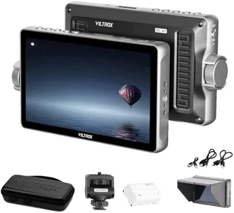 VILTROX DC-A1 7" 2800nit Ultra-Bright Touchscreen Camera Field Monitor, 4K HDMI Input/Output, 1920x1080 FHD, DSLR External Monitor with Cooling Fan, Sunshade Hood, Peaking, 3D LUT, False Color,Battery