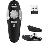 KUIYN Presentation Clicker Remote, Wireless USB Presenter, Slideshow PowerPoint Clicker, Compatible with Win10︱MAC, Support PPT︱Keynote︱Google Slides