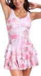 UNIQUEBELLA Women One Piece Swimsuits Pink