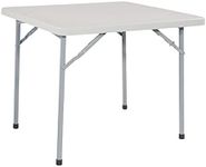 Office Star Resin Multipurpose Square Table, 3-Feet Light Gray