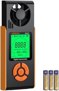 BOBOVAV Wind Speed Anemometer Handheld, 6 Units Precise Measurement Digital Wind Speed Meter with Backlight LCD and MAX/MIN/AVG Function for Sailing Drone Flying Outdoor Activities and HVAC