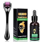 Derma Roller Beard Growth Serum - Stimulate Beard and Hair Growth - 0.5mm for Men - Amazing Beard Growth Kit