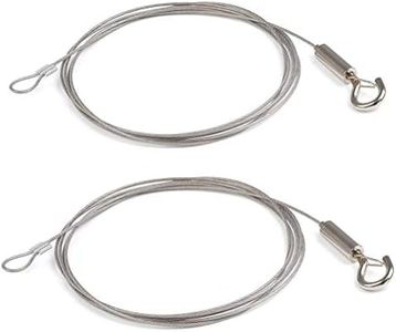 2PCS Adjustable Picture Hanging Wire Kit with Loop and Hook, 2m x 1.5mm Heavy Duty Mirror Frame Hanging Wire, Stainless Steel Hanging Wire Rope for Mirror, Picture, Light/Lamp Hold Up to 44lb.