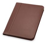 Samsill Contrast Stitch Leather Padfolio â€“ Lightweight & Stylish Business Portfolio for Men & Women â€“ Resume Portfolio with Wraparound Zipper, 8. 5â€ x 11â€ Writing Pad â€“ Brown/Tan