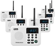 Wuloo Intercoms Wireless for Home 1 Mile Range 22 Channel 100 Digital Code Display Screen, Wireless Intercom System for Home House Business Office, Room to Room Intercom Communication (6 Packs, White)