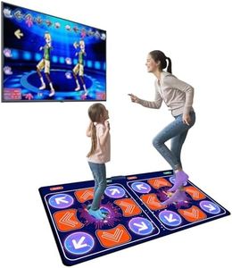 BOBOZAN Dance Mat - Double Wireless Kids Dance Mats for TV with 2 Controllers, Non-Slip Flannel Top & Rubber Back, Gift for Girls, Boys, Adults