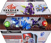 Bakugan Baku-Gear 4-Pack, Batrix Ultra with Baku-Gear and Ramparian Ultra, Collectible Action Figures
