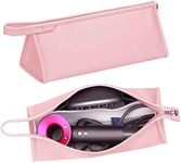 Pink Travel Case for Airwrap/Curling Iron, Portable Hair Dryer Carrying Bag Waterproof Storage for Supersonic Styler Accessories Protection Organizer