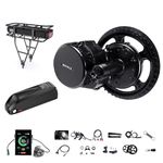 BAFANG BBS02B 48V 750W Mid Drive Kit with Battery Optional 8fun eBike Conversion Kit with LCD Display & Chainring Mid Drive Electric Bike Kit fit 68-73MM Bottom Bracket Bike