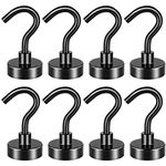 FINDMAG 22LBS Magnetic Hooks for Cruise, Grill, Towel, Indoor Hanging, Home, Kitchen, Workplace, Mikede Office and Garage - 8 Pack