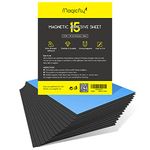 Magnet Sheets with Adhesive 8" x 10", Magicfly Pack of 15 Flexible Magnetic Sheets for Photos, Crafts and Die Storage, Easy Peel & Stick