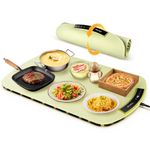 COLDFILL Food Warming Mat, Portable Electric Warming Trays for Food with 8 Temperature Settings, Full-Surface Heating in 5s, 4 Hours Auto-Off, for Thawing, Gatherings, and Everyday Use