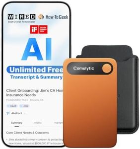 Comulytic Note Pro AI Voice Recorder, Unlimited Transcribe & Summarize, One Tap Recording Device with AI Note Taking, Support 113 Languages, 64GB, Audio Recorder for Calls, Meetings, Lectures, Orange
