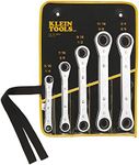 Klein Tools 68221 SAE Ratcheting Box Wrench Set, 5 Piece, 10 Sizes, Made in USA