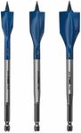 BOSCH NS5003 3-Piece Nail Strike Wood-Boring Spade Bits Assorted Set Optimized for Wood and Wood with Nails