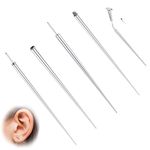 Finrezio G23 Titanium Piercing Taper 14G 16G 18G Piercing Insertion Pin Taper for Nose/Ear/Lip/Tragus/Helix/Navel/Eyebrow Stretcher Body Piercing Stretching Kit Assistant Tool