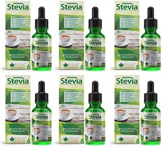 Bliss of Earth 6X30ml Original 99.8% REB-A Stevia Liquid Drops, Glycerine Free Keto Sugarfree Sweetener in Glass Bottle