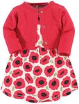 Touched by Nature Baby Girl Organic Cotton Dress and Cardigan, Poppy, 5 Years