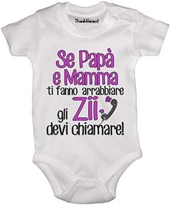 Body Neonato Fashion Se Ti Fanno Arrabbiare Gli Zii Devi Chiamare Bambina Idea Regalo