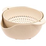 Starfrit Gourmet ECO - Small Bowl and Colander Set - Colander 44 oz - Bowl 60 oz - Wheat Straw Fibers