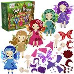 CRAFTILOO Fairy Elves Sewing Kit for Kids, Fun and Educational Fairytale Craft Set for Boys and Girls Age 7-12, Sew Your Own Felt Fairy Craft Kit for Beginners (Garden Rainbow Fairies Kit)