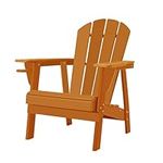 Restcozi Adirondack Chairs, HDPE All-Weather Adirondack Chair, Fire Pit Chairs (Classic, Dark Orange)