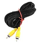 KIMISS Backup Camera RCA Video Cable, 6M Male to Male RCA Car Reverse Rear View Parking Camera Video AV Cable Cord