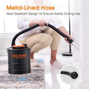 BACOENG 15L Ash Vacuum Cleaner – Powerful Metal Tank for Fireplace & Stove