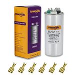 TOMORAL 35+5 MFD 35/5 uF ±5% 370VAC/440 Volt CBB65 Dual Run Round Capacitor for AC. for Condenser Straight Cool or AC Motor and Fan Starting or Heat Pump Air Conditioner(Universal Compatibility)