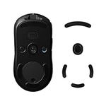 kwmobile Mouse Feet Replacement Compatible with Logitech G Pro Wireless Gaming Computer Mouse Skates Sticker - Black