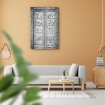 Pitaara Box 19th Century Door Engraving at Duomo Florence Italy | Peel & Stick Vinyl Wall Sticker for Bedroom & Living Room | 28 x 41.5 inch (71 x 105 cms)