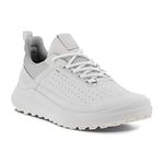 ECCO Women's Core Hydromax Waterproof Golf Shoe, White/White/Ice Flower/Delicacy, 11-11.5