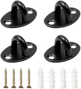 TZWXHDM 4 PCS Stainless Steel Pad Eye Hooks Ceiling Hooks Heavy Duty for Hammock Hanging Kit, Swing Hanging, Wall/Ceiling Mount, Indoor & Outdoor