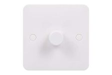 Schneider Electric Lisse White Moulded - Single 2 Way Dimmer Light Switch, 400W/400VA, GGBL6012CS, White