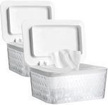 2 Pack Wet Baby Wipes Dispenser - Large Capacity Wipe Holder Seal-Designed Dust-Proof Wet Wipes Container Keep Diaper Wipes Fresh