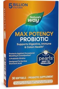 Nature's Way Probiotic Pearls Max Potency 5 Billion Active Cultures with Advanced Triple-Layer, 30 Count (Packaging May Vary)