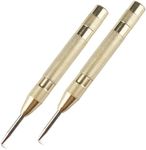 2Pcs Automatic Center Punch, 5'' Premium Spring Loaded Center Punch, Adjustable Spring Loaded Center Hole Punch, Heavy Duty Steel Automatic Center Marker Punch Tool for Metal, Wood, Glass by RNSXYAT