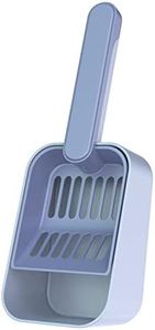 MEREN Cat Litter Scoop with Holder,Plastic Cat Litter Scooper,Deep Shovel,Large Capacity,Cat Scooper for Litter Box with Stand, Great for Scoop away Cat Litter,Poop Sifting,Durable and Cute(Blue).