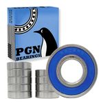 PGN 6202-2RS Sealed Ball Bearing - 15x35x11 - Lubricated - Chrome Steel (10 PCS)