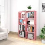 BEMITH Book Self – 8 Layer Portable Book Shelf, Kids Books Racks for Home Plastic, Bookshelf for Home, Book Shelves, Book Stand, Book Organizer, Book Rack for Study Room/Library/Bedroom (Cherry)