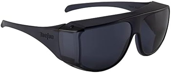 OPTEGO Fit Over Sunglasses, Smoke Color, 100% UVA/UVB Protection; Polycarbonate Lenses