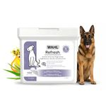 Wahl Refresh Eye Care Finger Wipes for Dogs – Dual‑Sided Silicone & Soft Pearl Textures to Remove Tear Stains & Eye Debris, Fragrance‑Free Formula with Vitamin E & Aloe - Model 58557