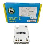 Smarteefi WiFi 1 Node 16A Smart Switch with Power Monitoring, Retrofit Smart Switch, Works with existing switches, Compatible with Alexa & Google Home (STD-SERIES, 1 Node - 16A Energy Monitor)