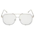 Ted Smith Men's Women's UV Protection Clear Lens Transparent Pilot Sunglasses